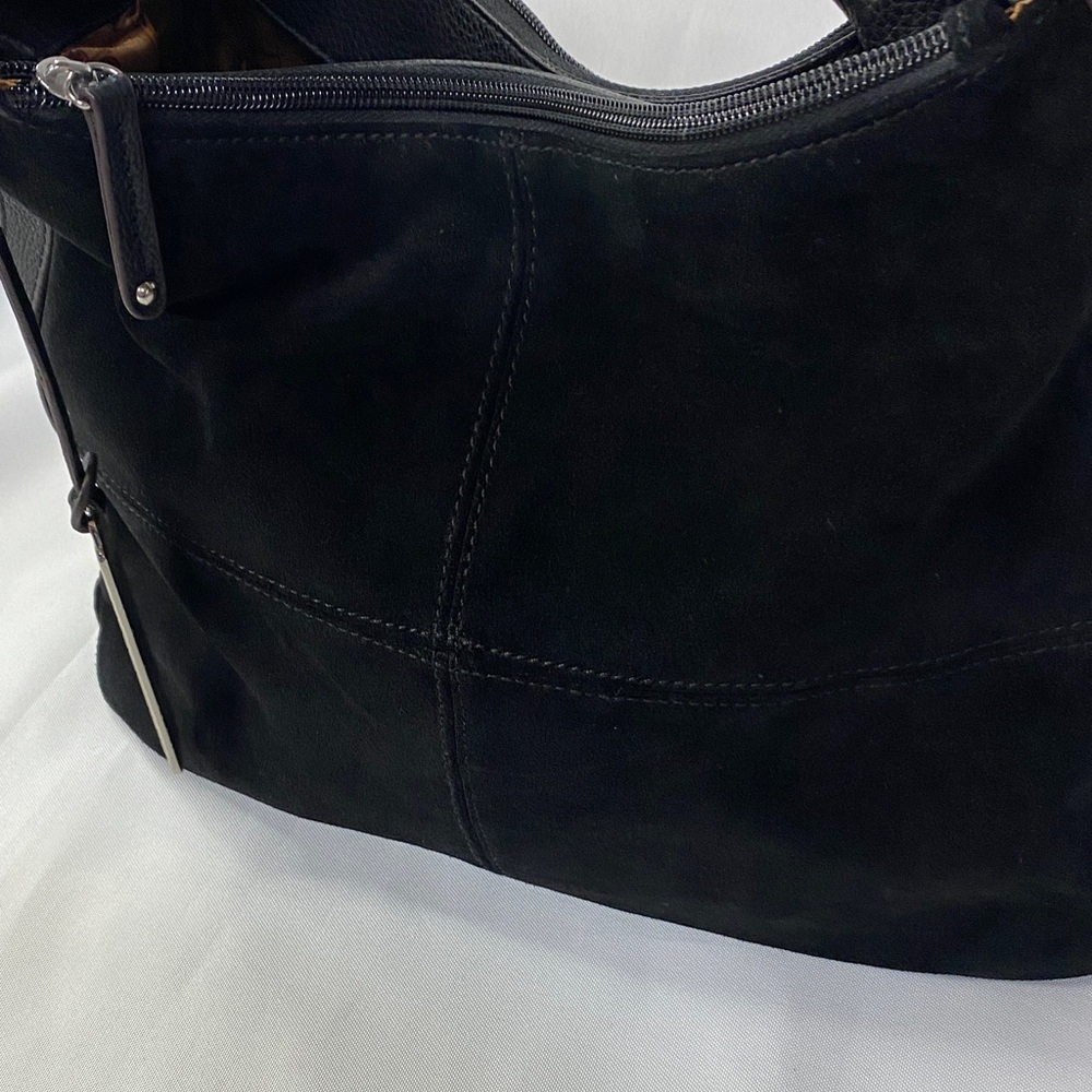 Tignanello Women's Black Suede Shoulder Bag - Picture 5 of 16